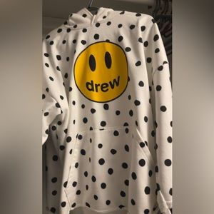 Like new drew hoodie, no tags, excellent condition. Size small but is oversized